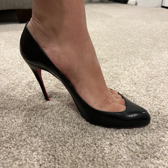 Limited Edition Christian Louboutin Black Asymetric Round Toe 100mm, size 39 main image 9